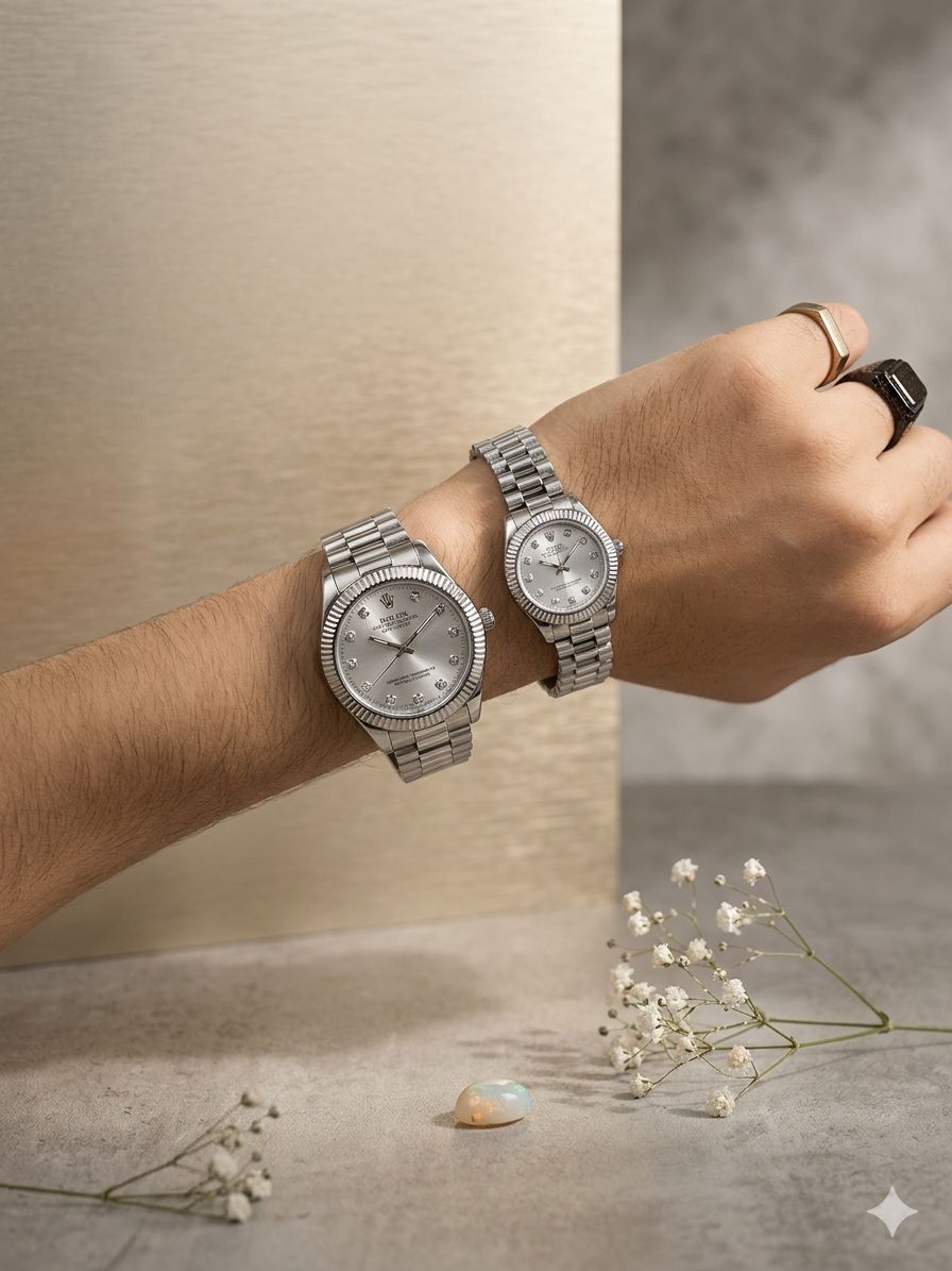 His & Hers Premium Couple Watch Set – Matching Timepieces