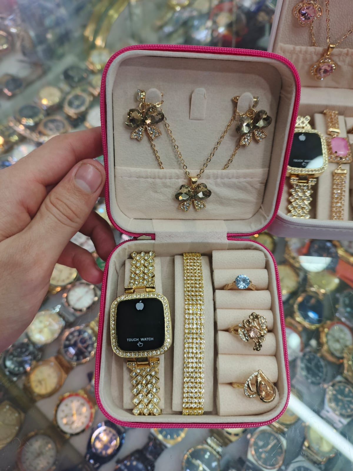 Jewelry Box  With Beautiful Golden Watch
